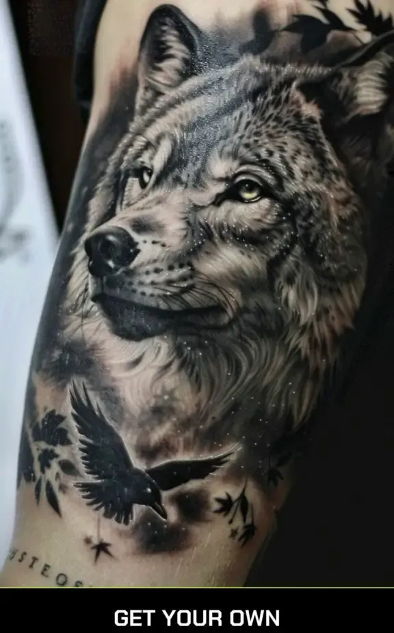 Blackwork animal tattoo