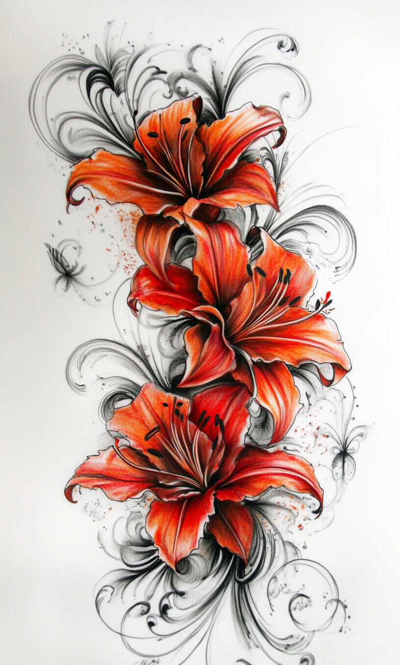 Flower Tattoo Drawings-6