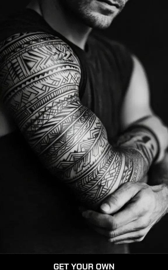 Maori upper arm tattoo idea