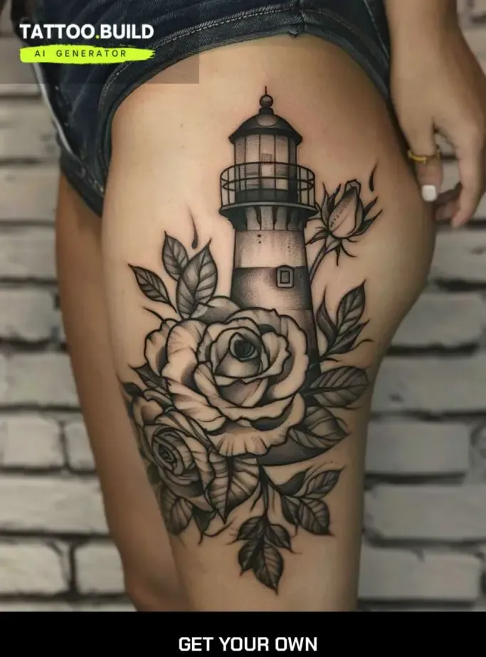 Epic Women's Lighthouse Tattoo Ideas