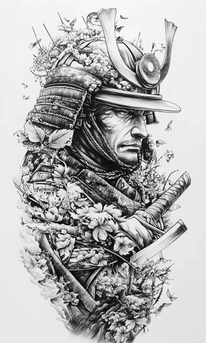 Samurai Tattoo Drawing-11