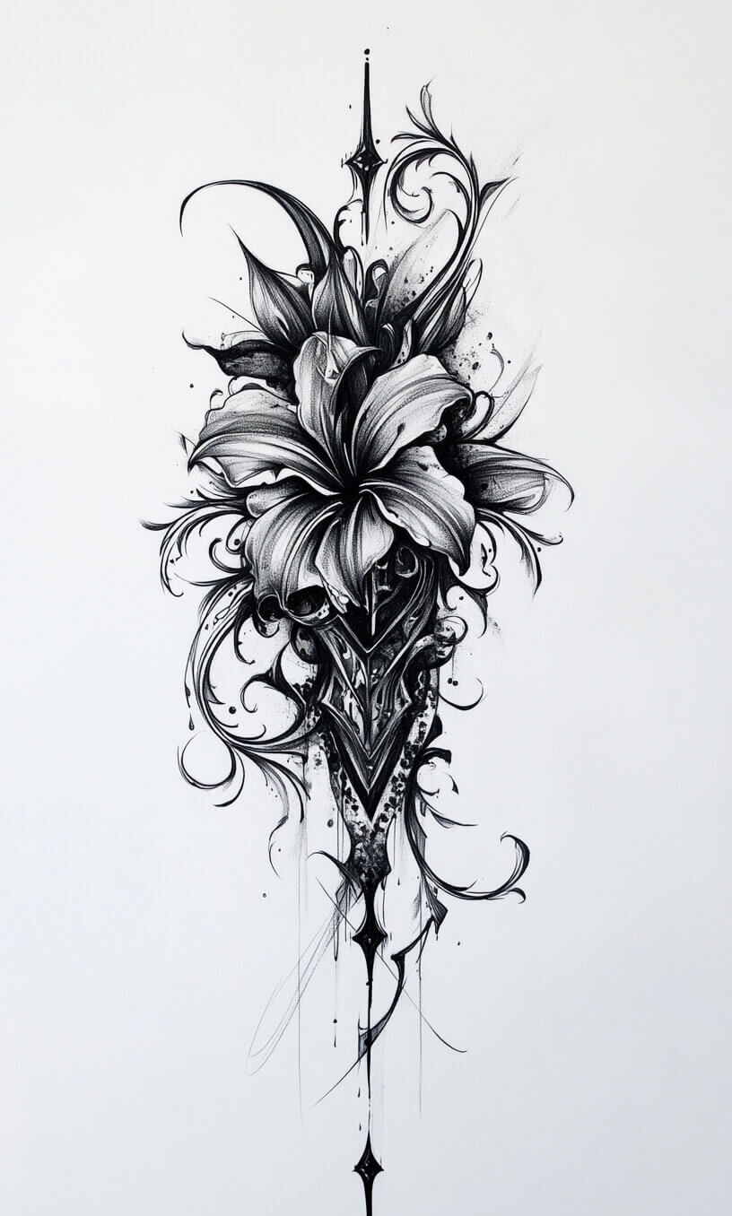 Gothic Tattoo Drawings-11