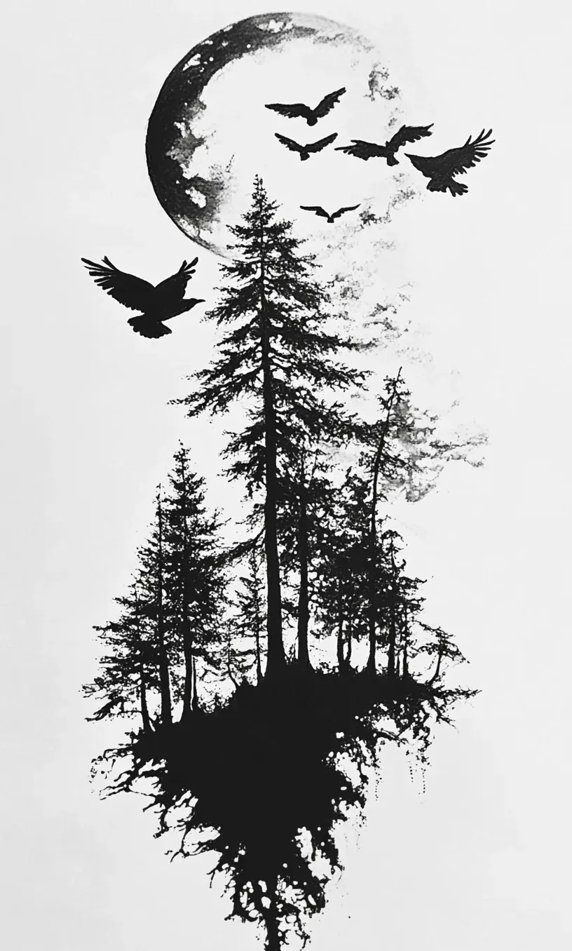 Tree Tattoo Drawing-7