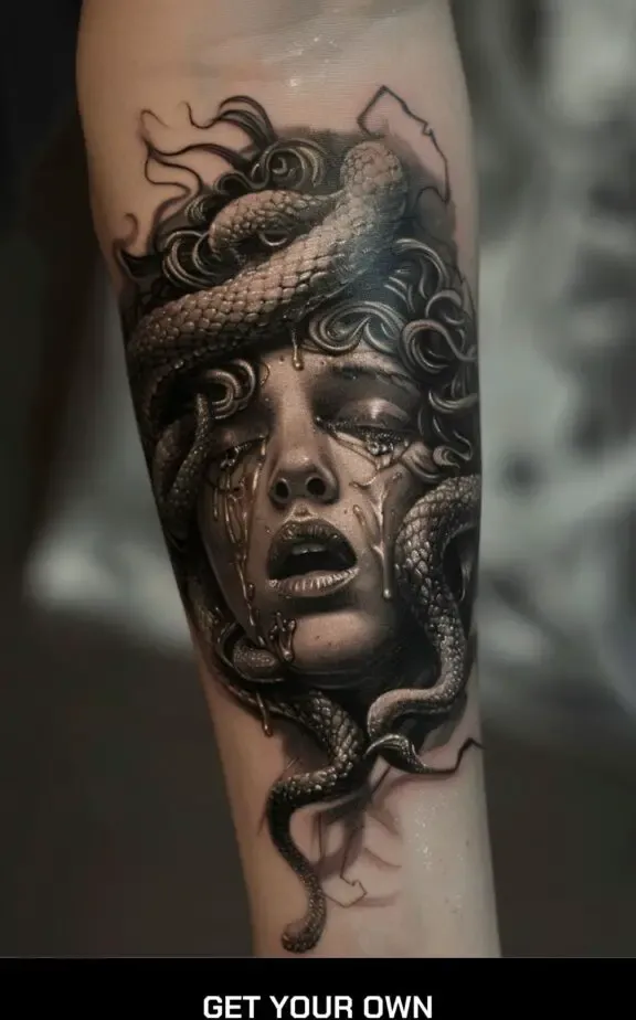 crying medusa tattoo