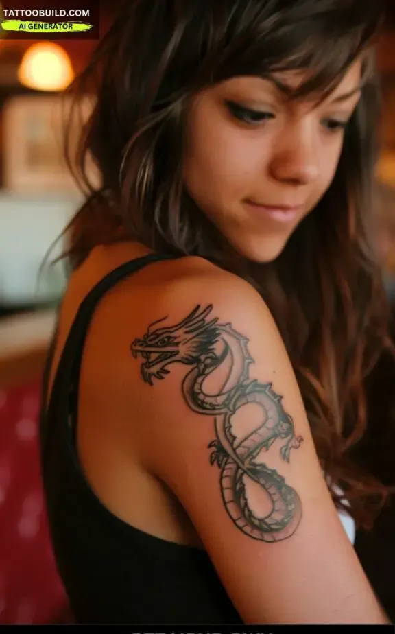dragon outline tattoos 