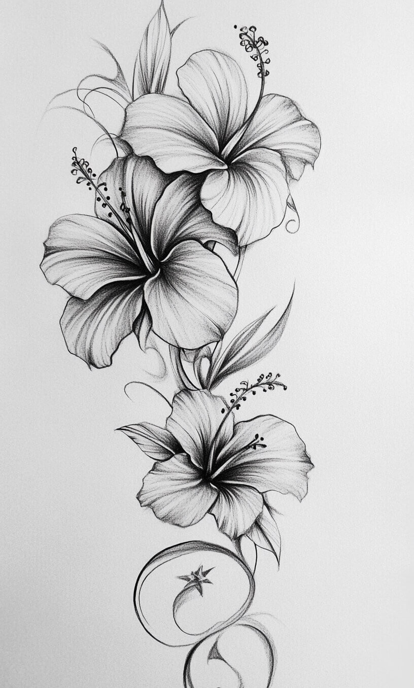 Flower Tattoo Drawings-35
