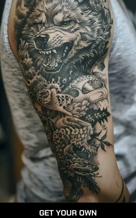 Viking Wolf tattoo idea