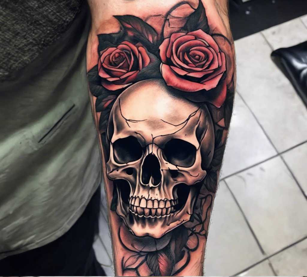 meaningful tattoos for guys? One of them is the skull and roses tattoo
