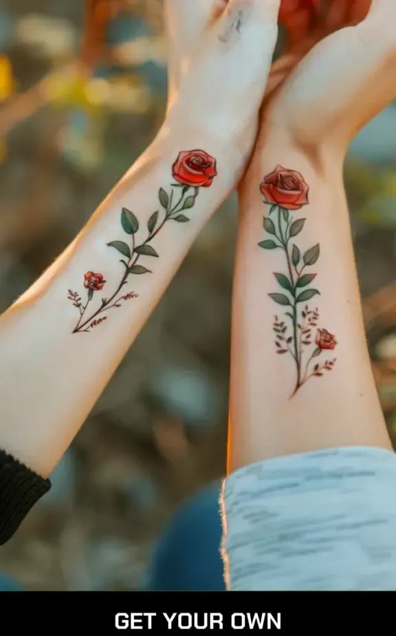 mother and daughter tattoo idea