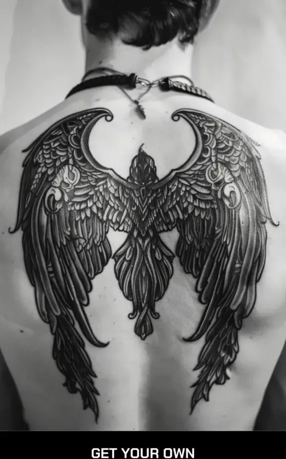 tribal wings tattoo