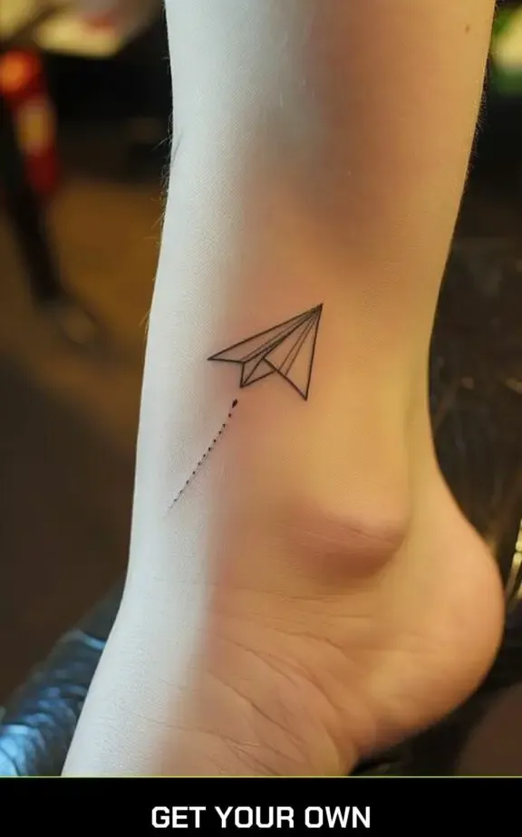 paper plane tattoo