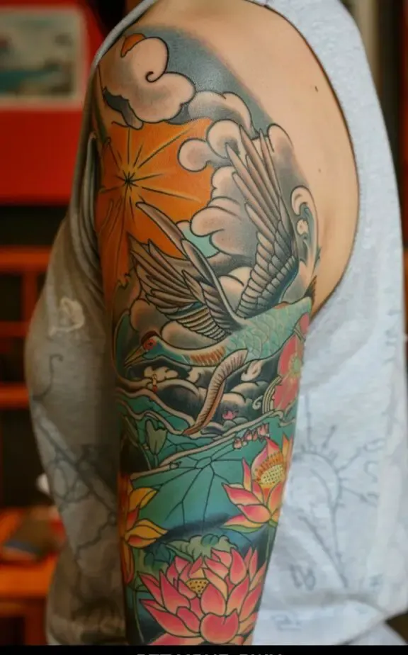 Chinese vintage sleeve tattoo
