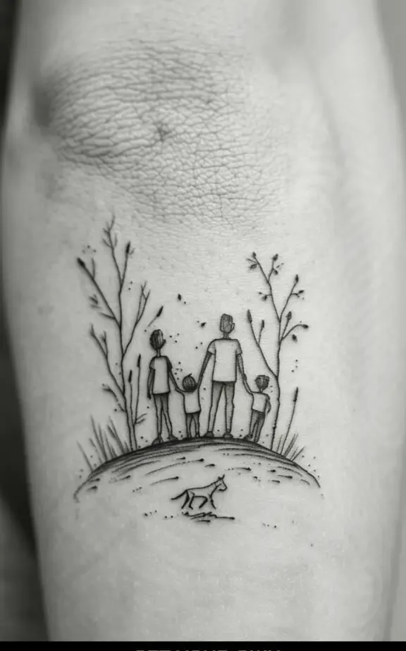 cute small hand tattoos family for females