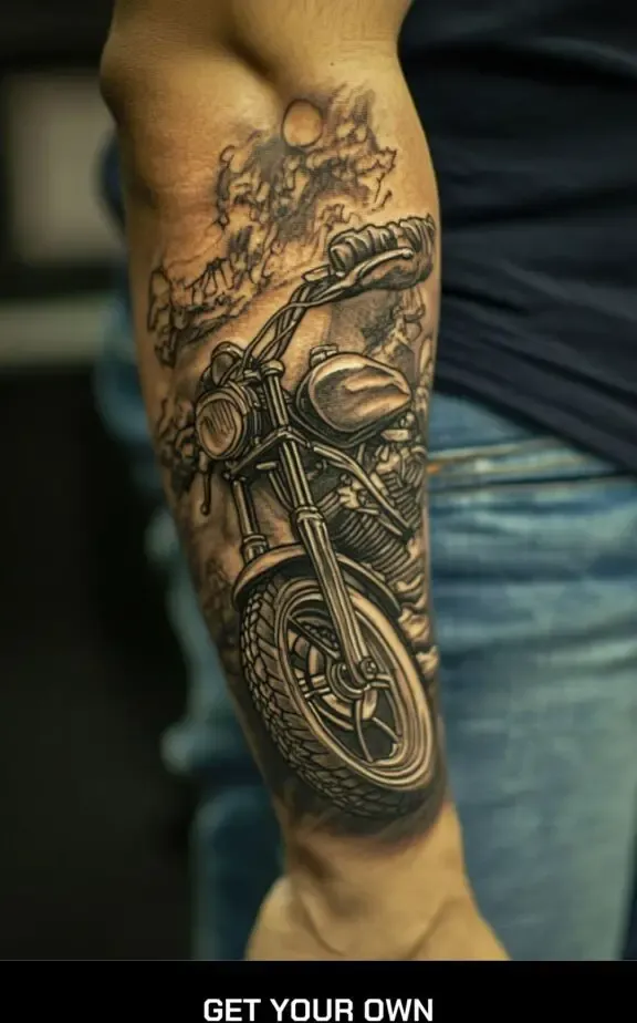 chicano motorcycle tattoo