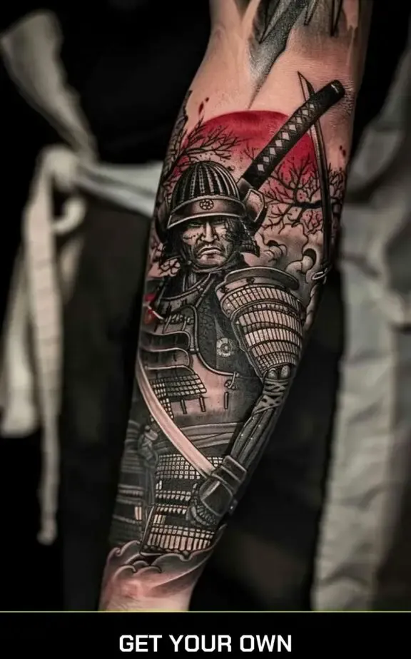 samurai japanese tattoo design