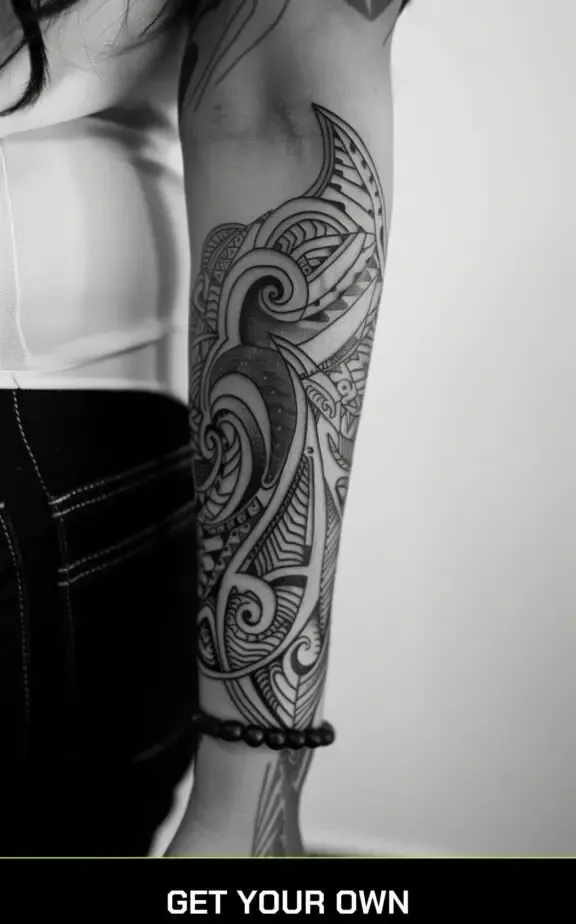 maori blackwork tattoo design