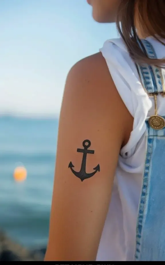 minimalist anchor tattoo for women