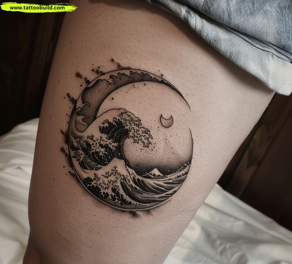 wave moon tattoo meaning