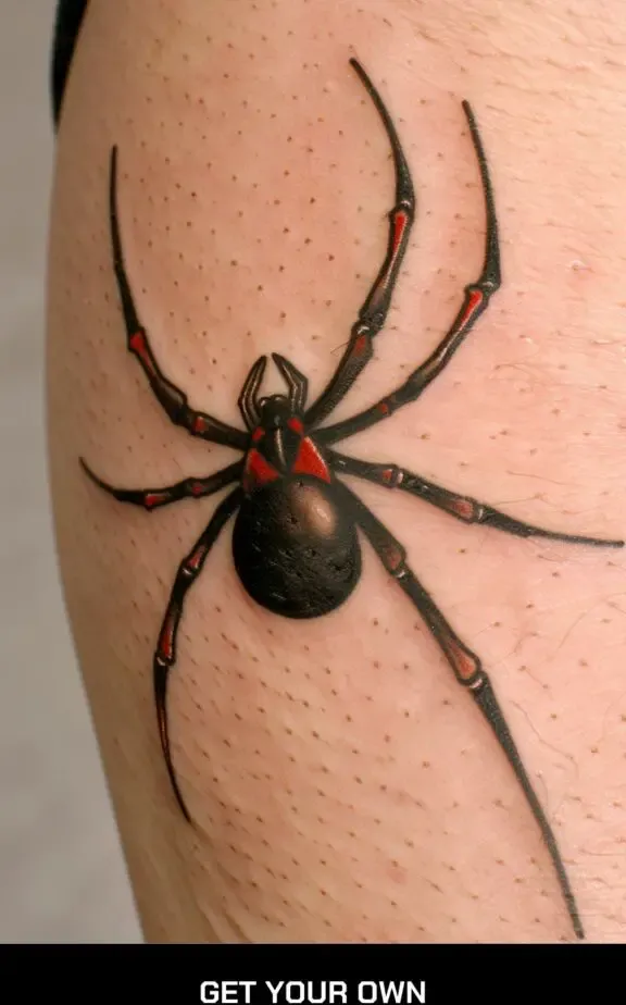 black widow spider tattoo