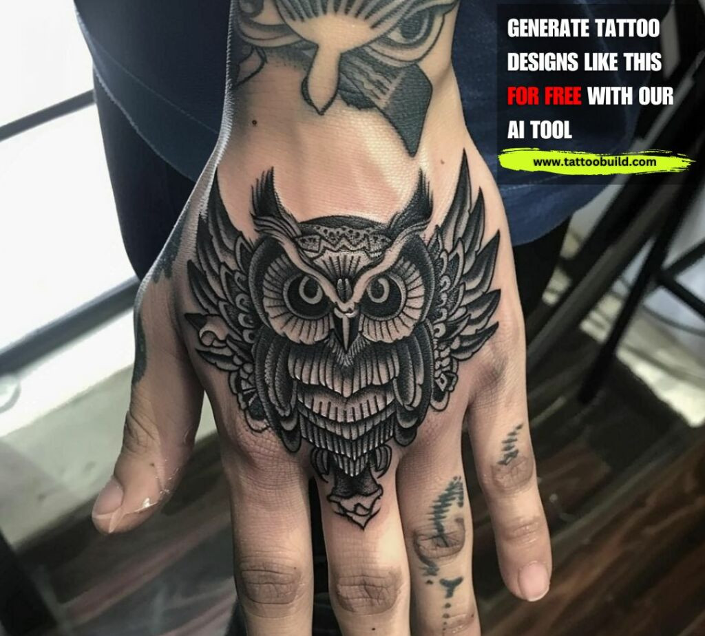 Traditional bird tattoo black and gray