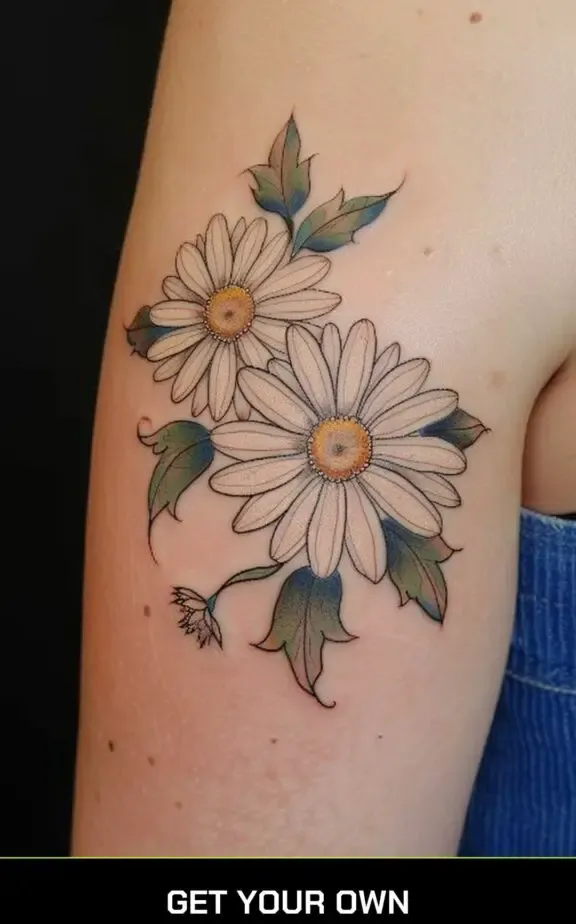 simple daisy flower tattoo idea