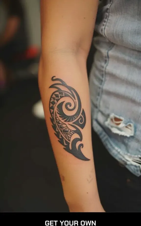 modern tribal tattoo design idea
