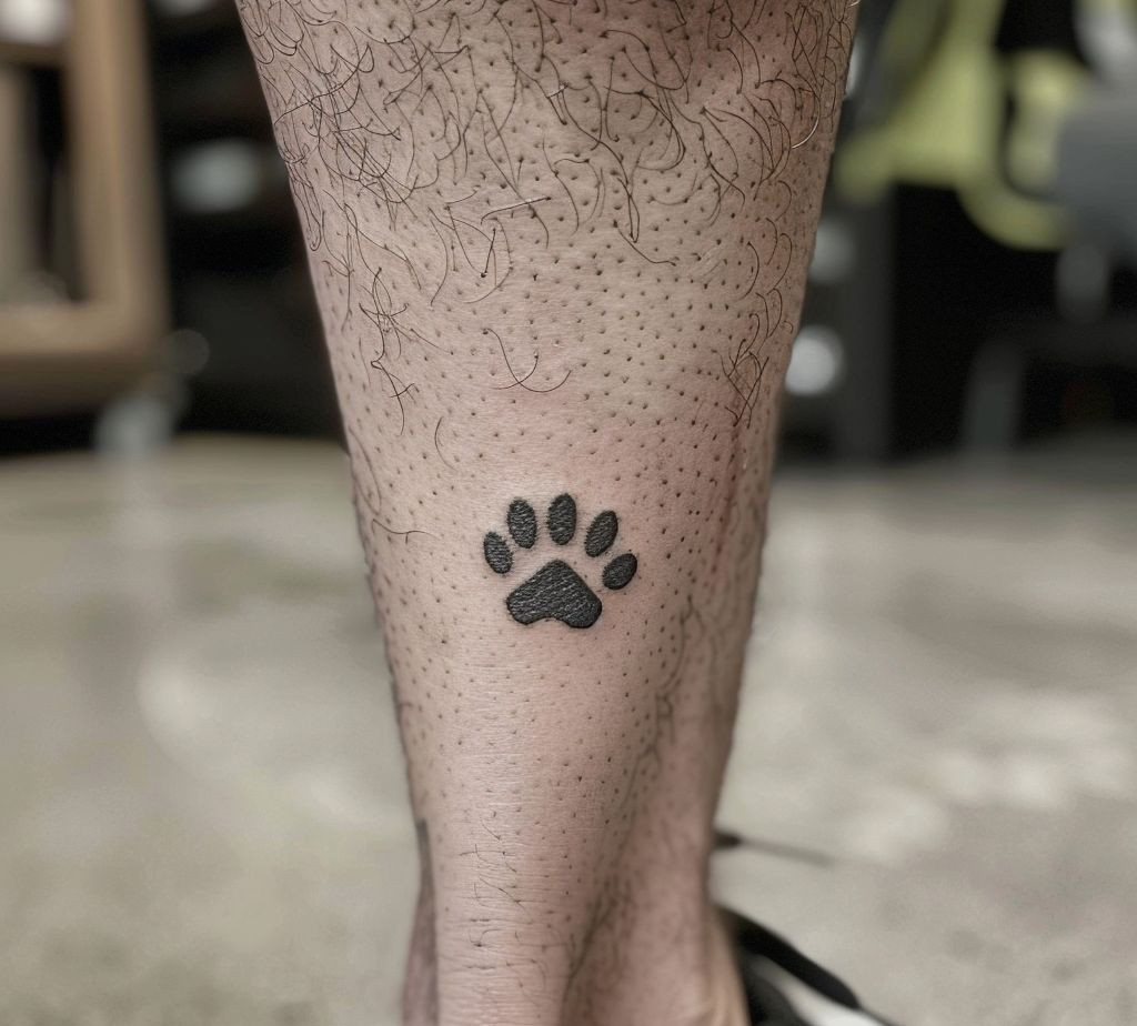 paw print tattoo for guys