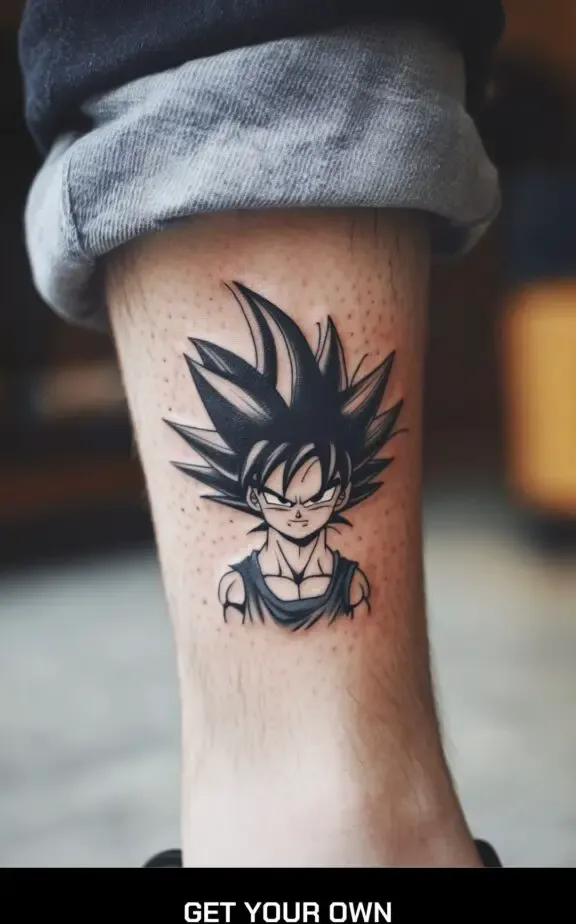 minimalist anime tattoo