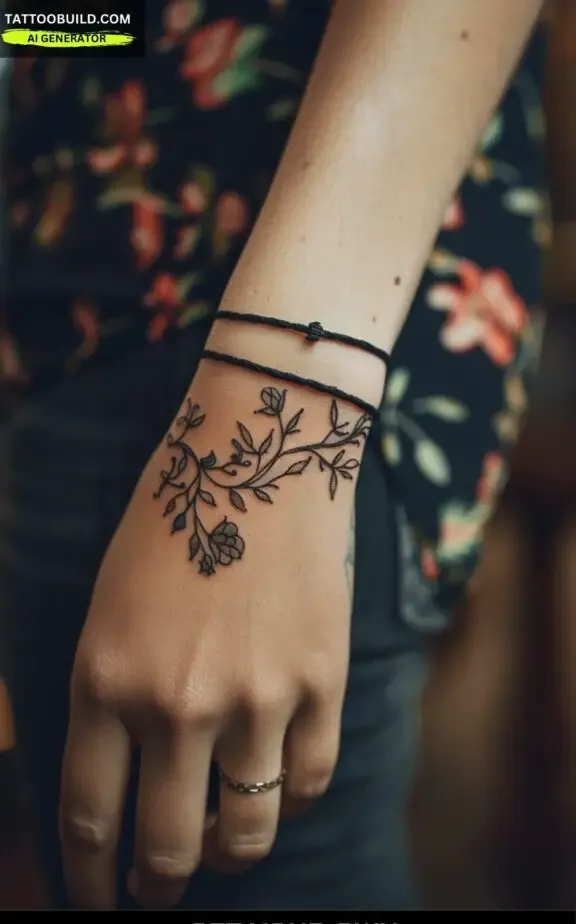 feminine bracelet tattoo