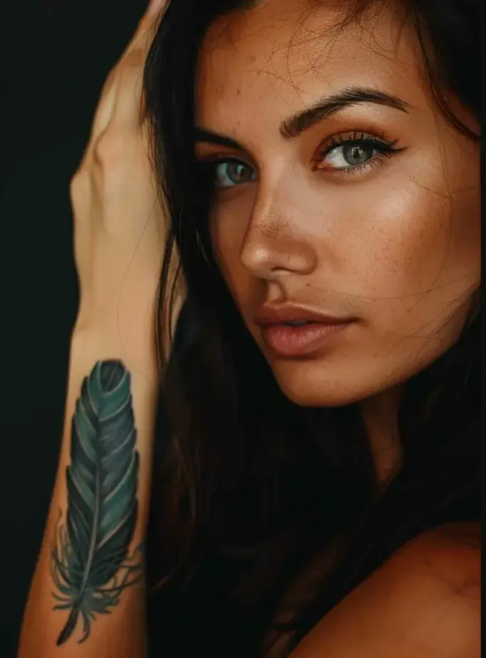 Feather Forearm Tattoo