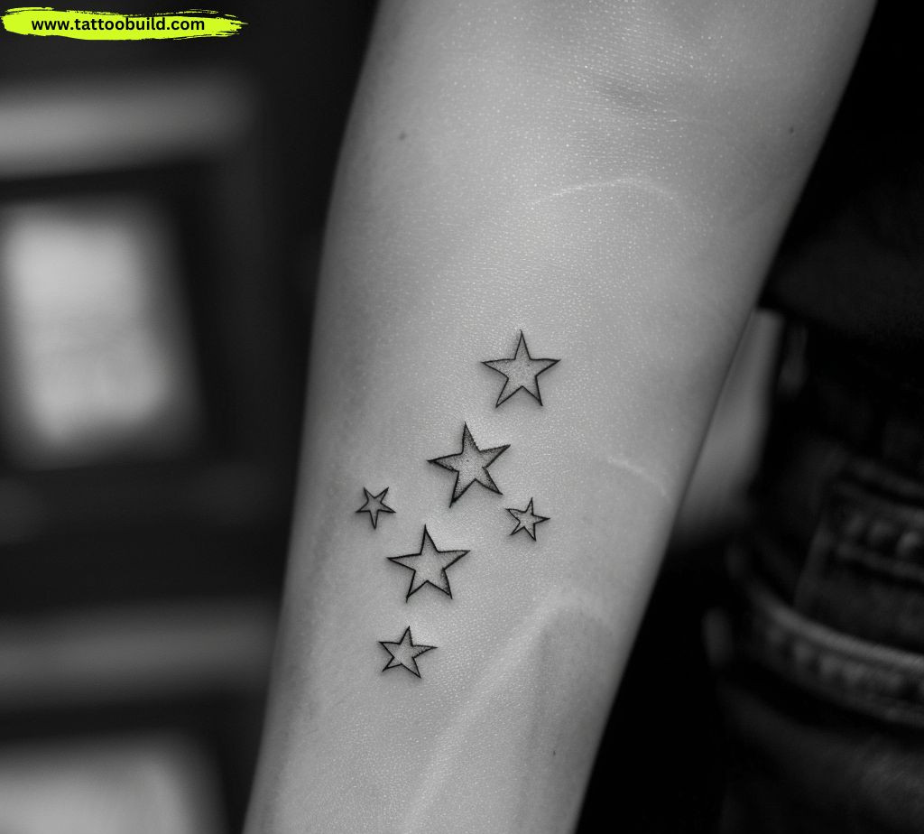 small meaningful star tattoo for women