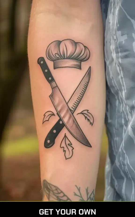 chef knife tattoo