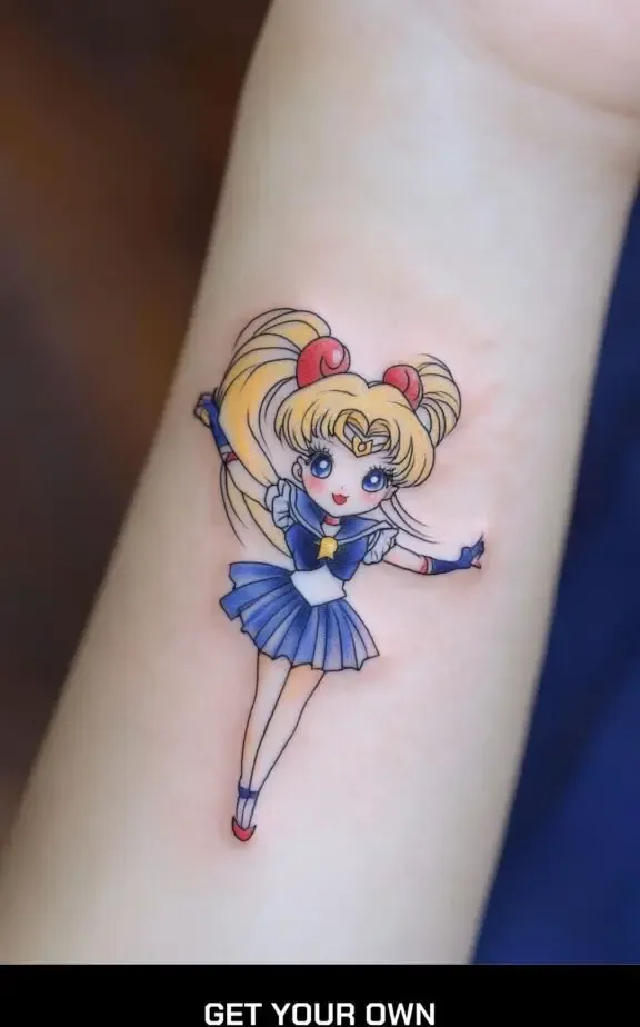 sailor moon anime tattoo