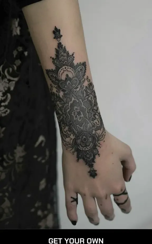 lace tattoo design