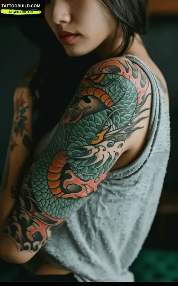 Japanese womens dragon tattoo ideas