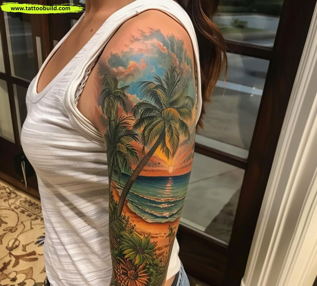 ladies summer sleeve tattoos 