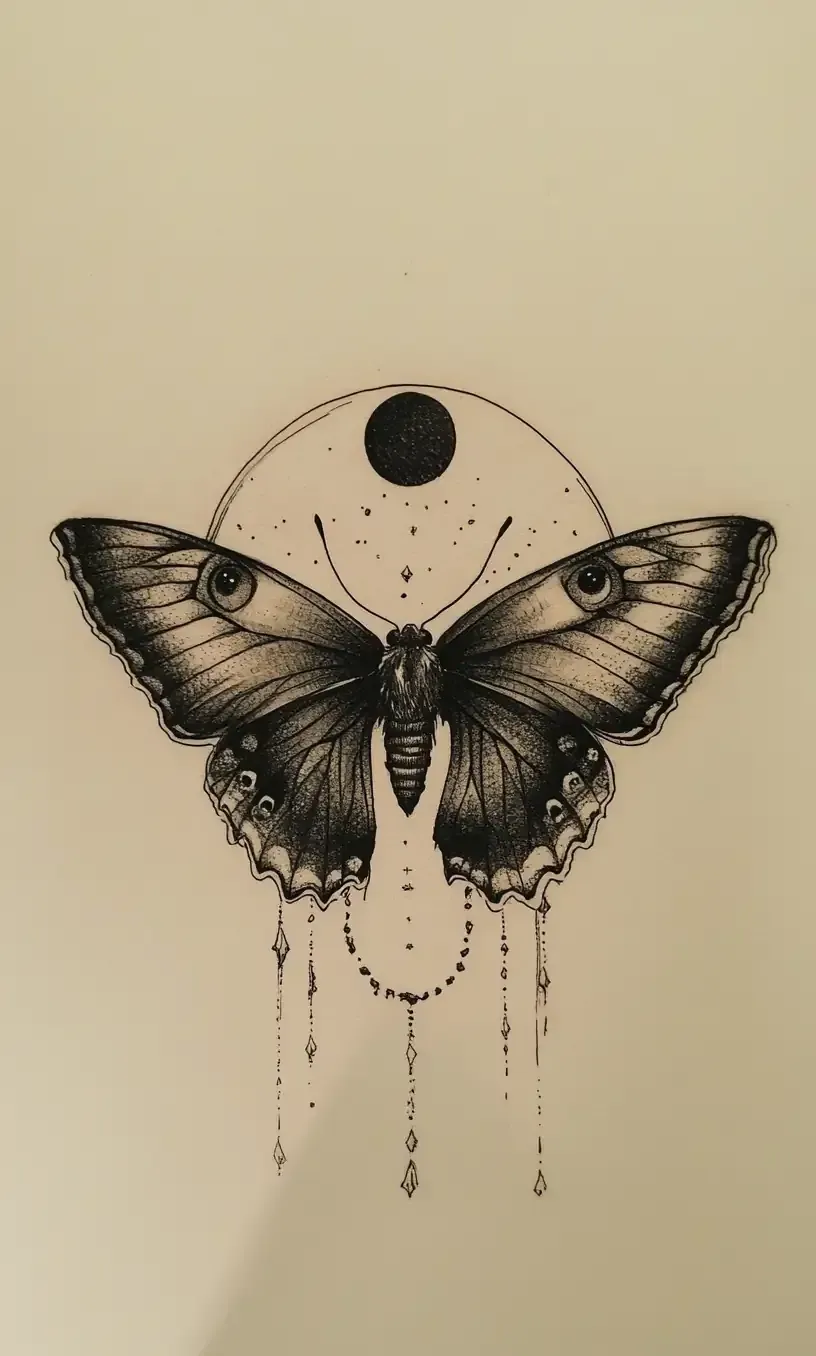 Moth Tattoo Drawings-22