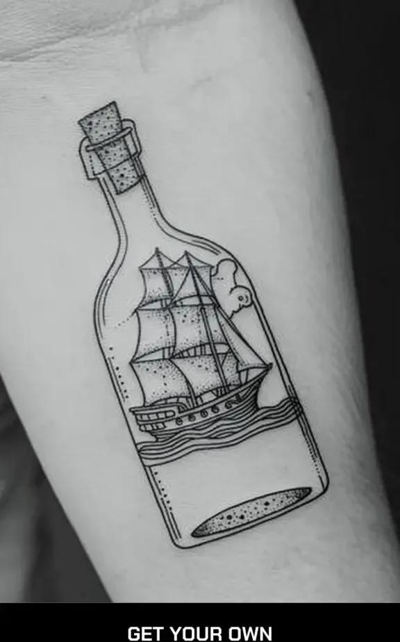 ship in a bottle tattoo