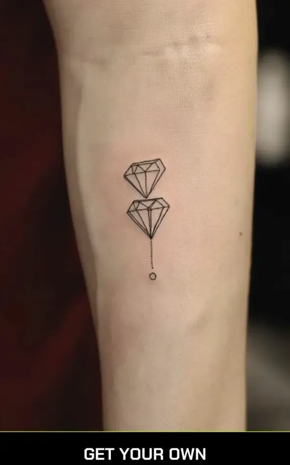 small tattoo designs for men: diamond tattoo