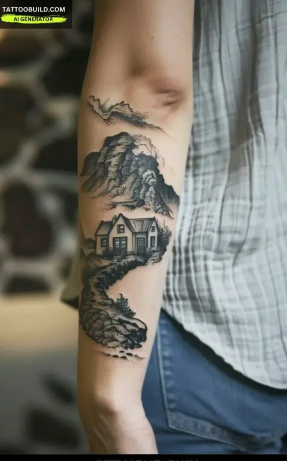 nature and landscape as a meaningful forearm tattoo for women