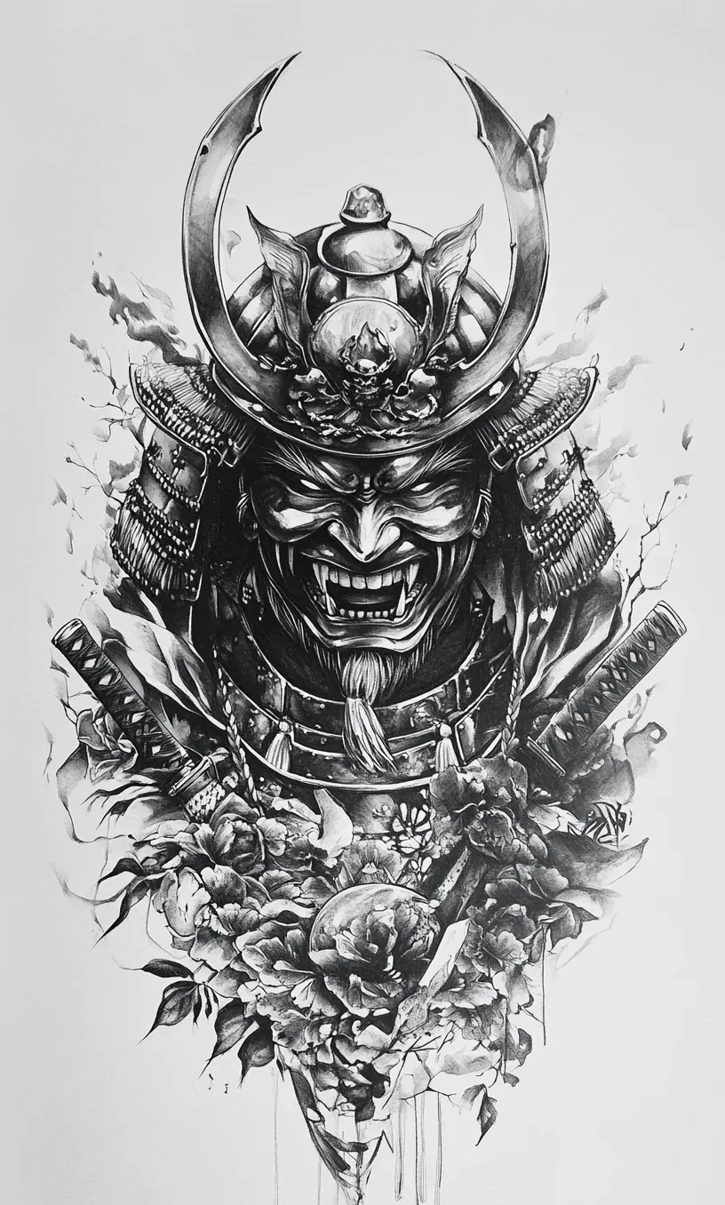 Samurai Tattoo Drawing-19