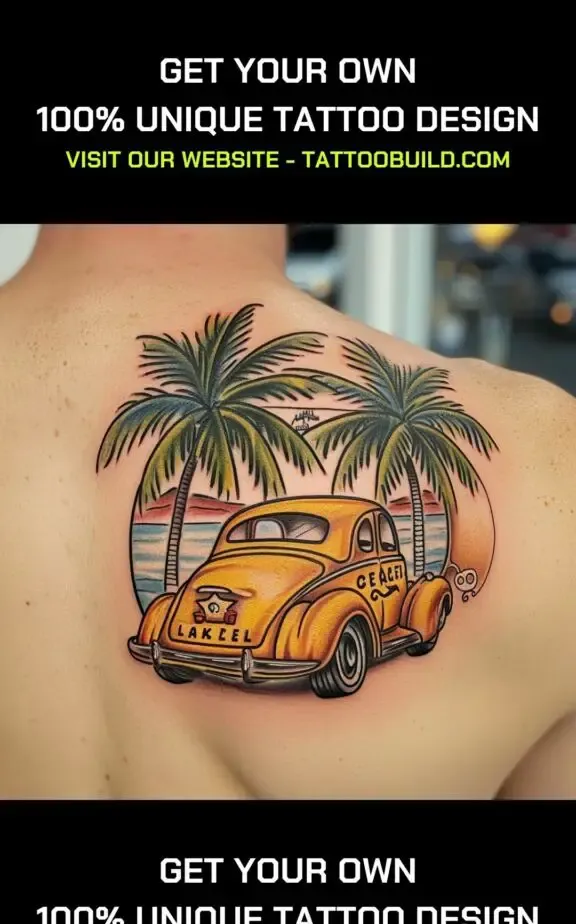 Beach Scene Tattoo