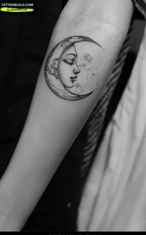 moon tattoos for women