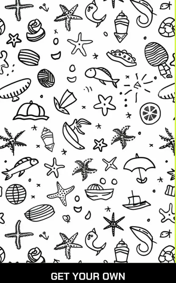 collection of small beach themed tattoos