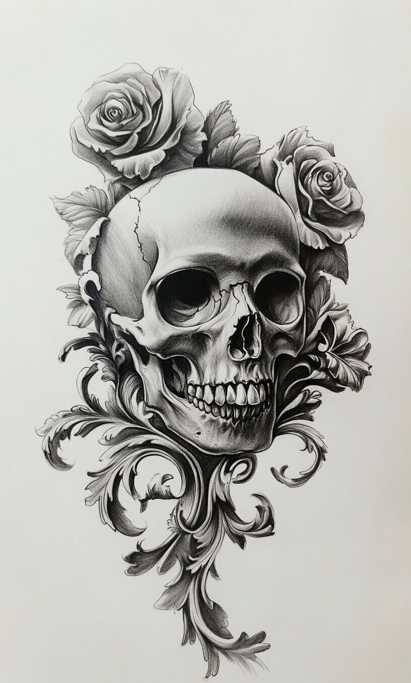 Gothic Tattoo Drawings-37