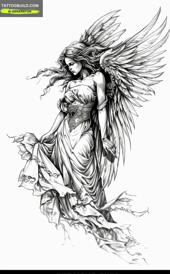 angel tattoo for women: guardian angel ideas