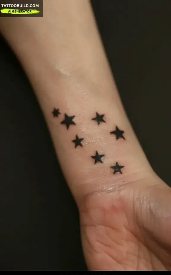 star bracelet tattoo for female 