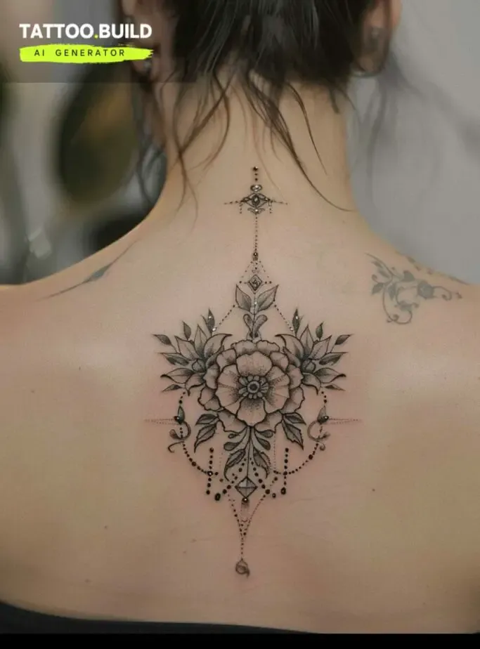 Women's Nape Tattoo