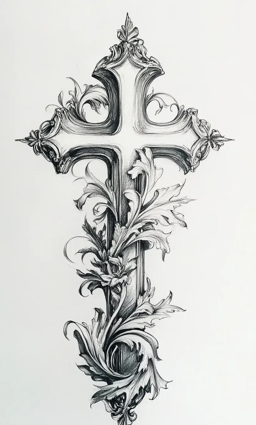 Cross Tattoo Drawings-19