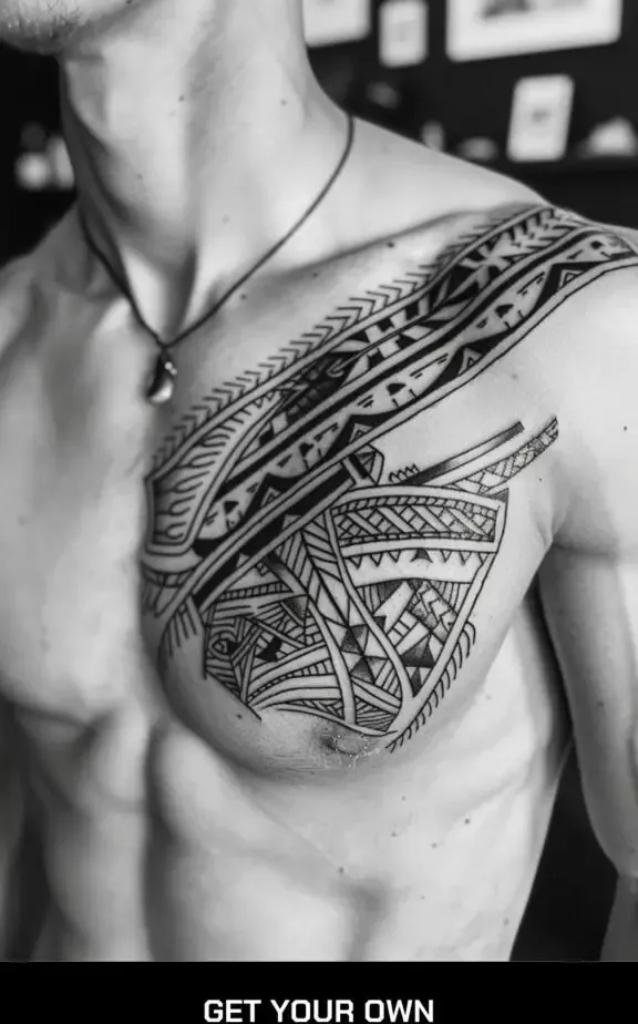 tribal chest tattoo ideas